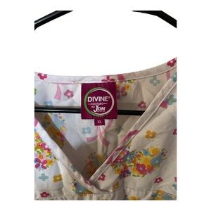 Divine scrubs by JDM cancer ribbon scrub top XL
